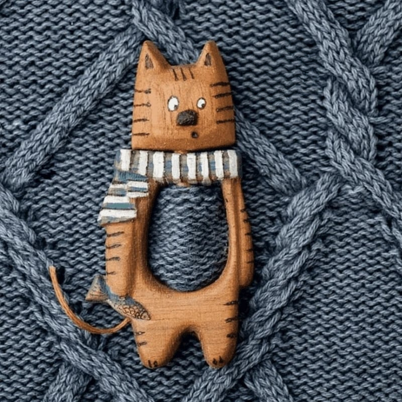 🔥LAST DAY 50% OFF - 🦊Wooden Animal Brooches