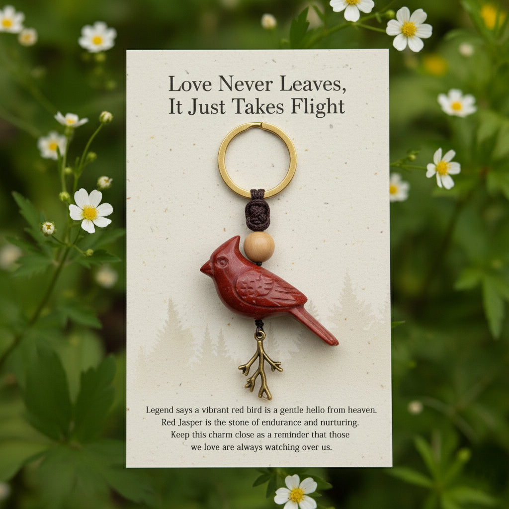 🔥🔥New Year--Song of Nature: Amazonite Bird Keychain for Peace & Courage