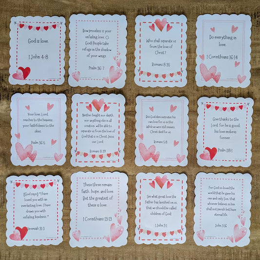 🔥🔥New Year--Christian Valentines Love Scripture Cards