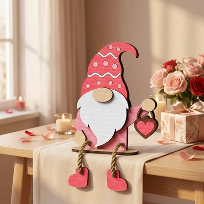 💖Valentine’s Day Wooden Gnome Decoration