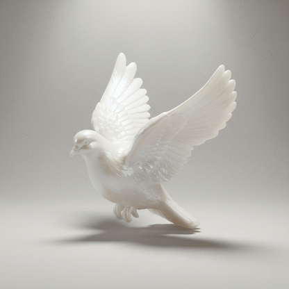 🔥🔥New Year--🍀🕊️Epiphany White Dove Sculpture - Symbol of the Holy Spirit & Divine Peace💞