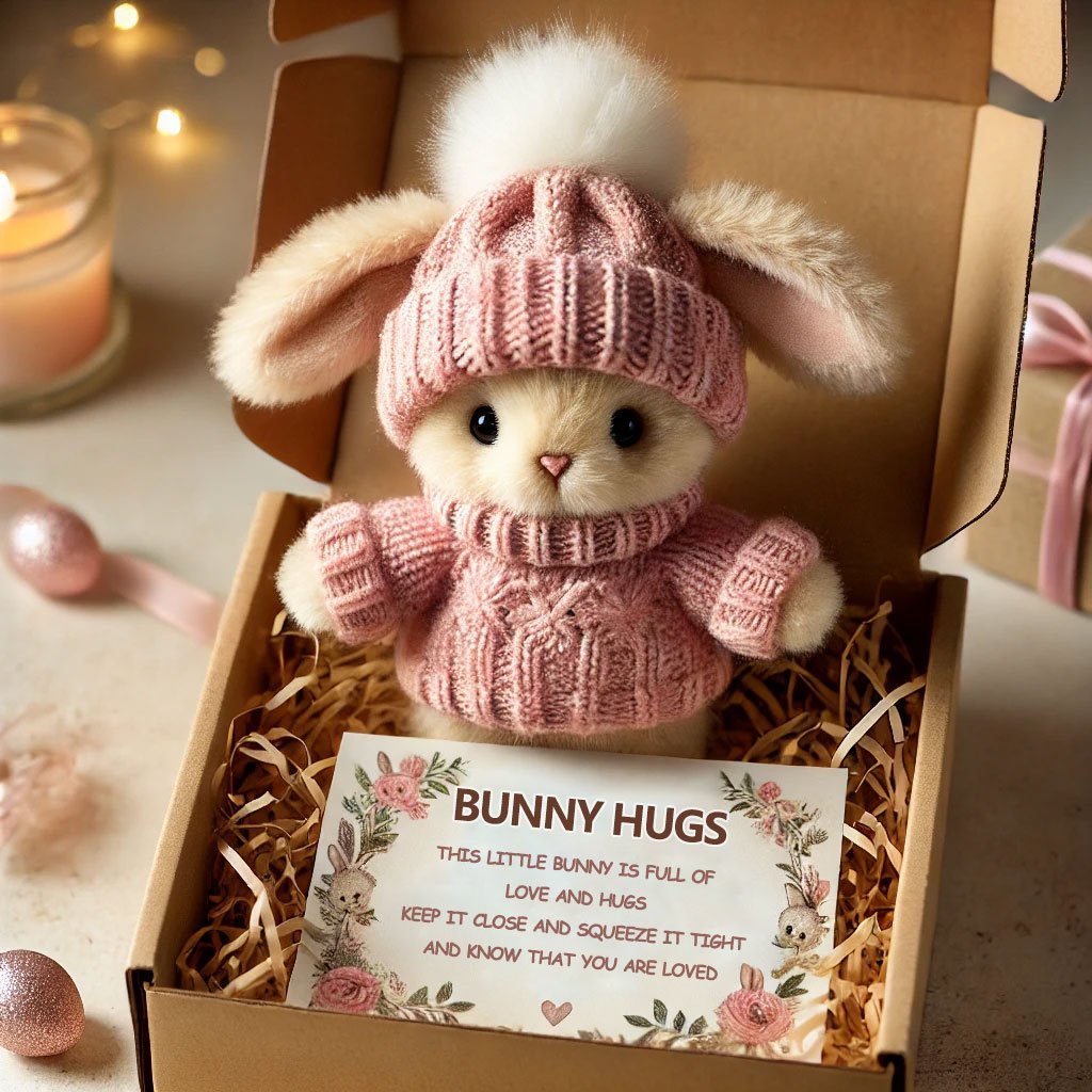 Handmade Mini Bunny Hug Cute Easter Gift🎁