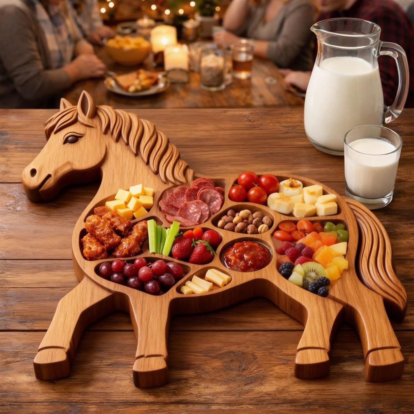 🔥🔥New Year Gift--Easter Bunny Wooden Charcuterie Board🐰