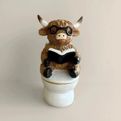 🔥Last Day 49% OFF- Highland Cow Bathroom Ornaments