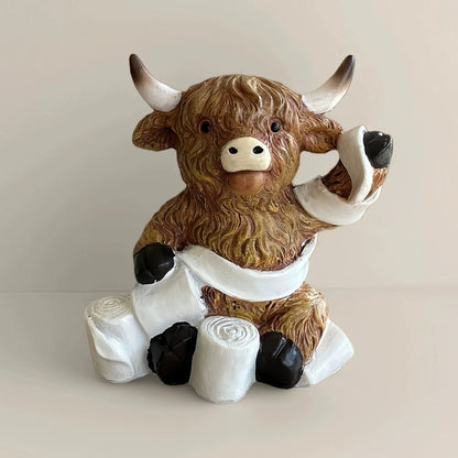 🔥Last Day 49% OFF- Highland Cow Bathroom Ornaments