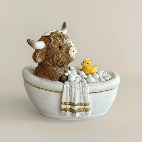 🔥🔥New Year--🐂Highland Cow Bathroom Ornaments