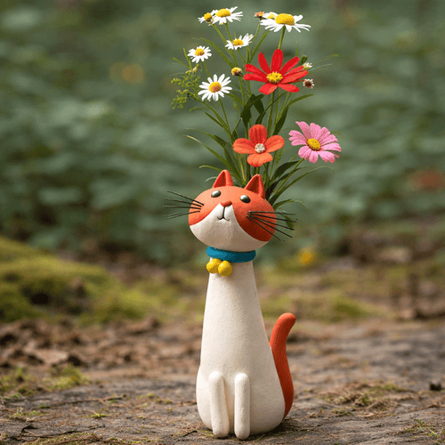 😻2026 Mother's Day Gifts 50% Off--💖🎁Mini Quirky Cat Vase