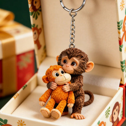 🐵Punch Monkey Keychain 💕🎁Emotional Gift for Animal Lovers, Family, Friends, Loved Ones