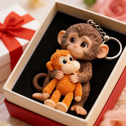 🐵Punch Monkey Keychain 💕🎁Emotional Gift for Animal Lovers, Family, Friends, Loved Ones
