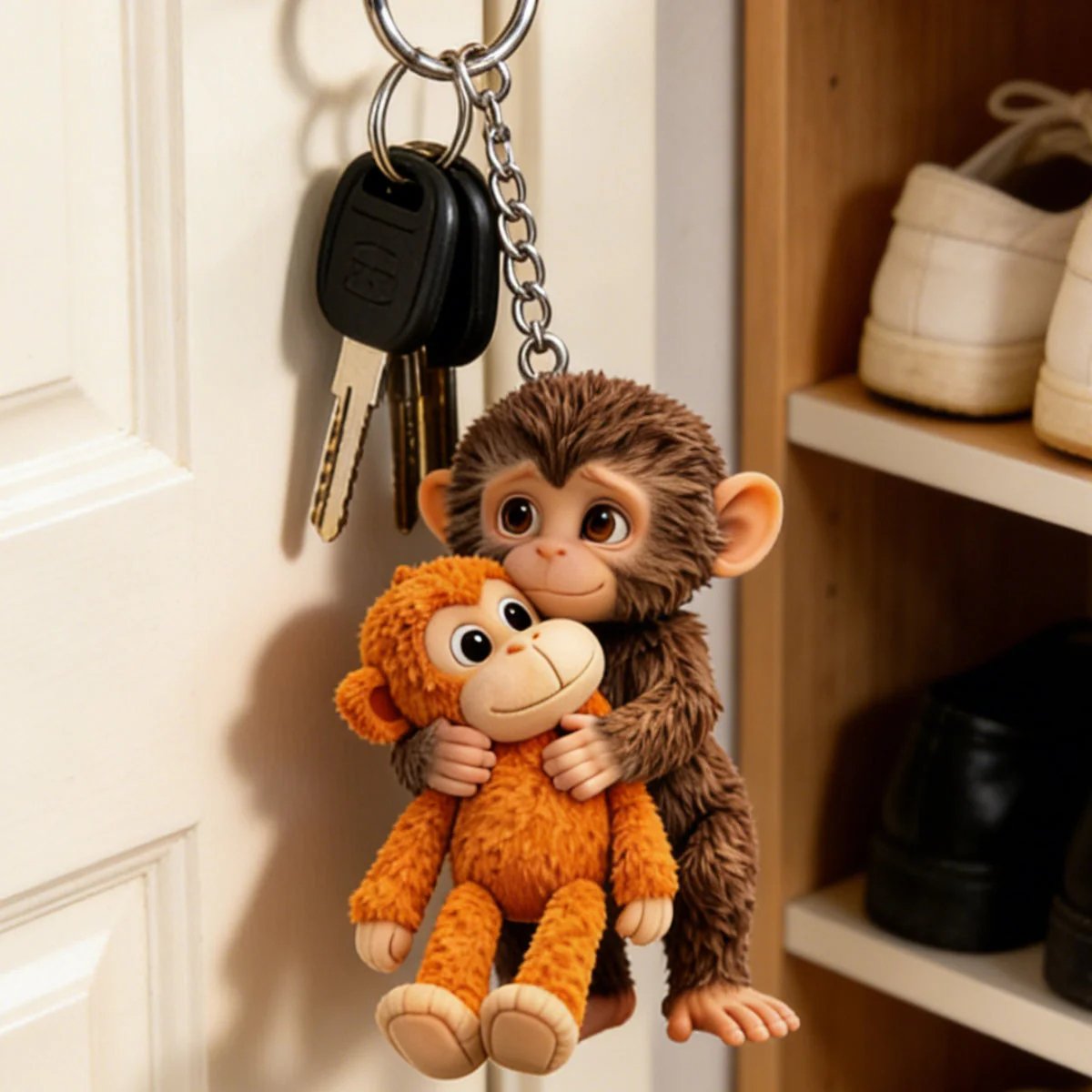 🐵Punch Monkey Keychain 💕🎁Emotional Gift for Animal Lovers, Family, Friends, Loved Ones