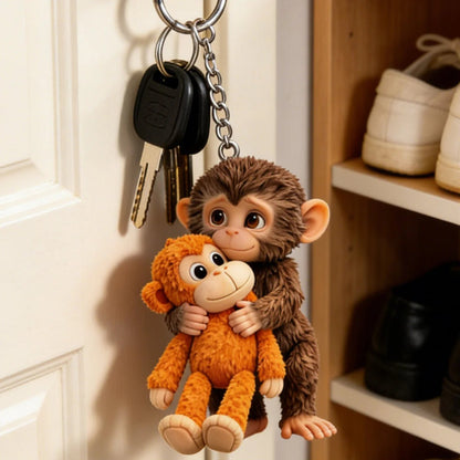 🐵Punch Monkey Keychain 💕🎁Emotional Gift for Animal Lovers, Family, Friends, Loved Ones