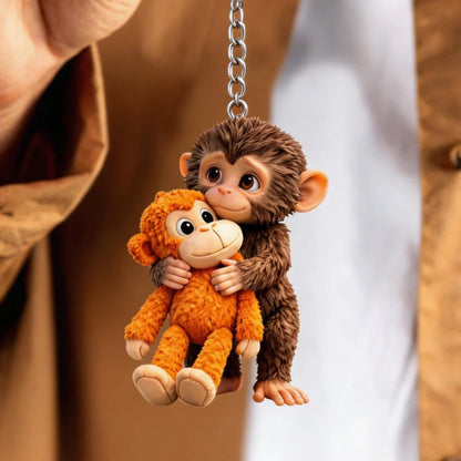 🐵Punch Monkey Keychain 💕🎁Emotional Gift for Animal Lovers, Family, Friends, Loved Ones