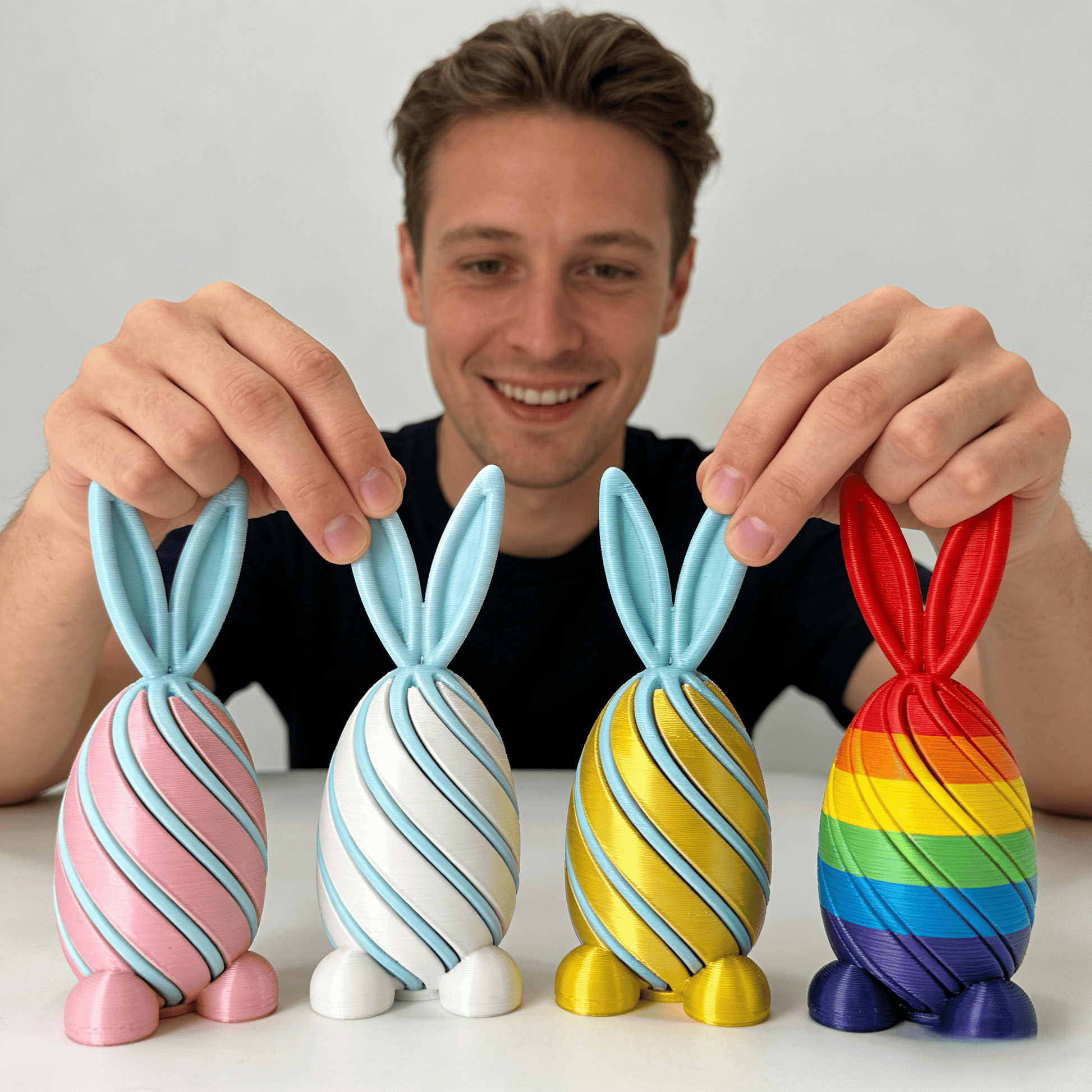 🐰🎁2026 Easter Gifts 50% Off-- 3D Printed Easter Bunny Egg Fun Rotating Toy