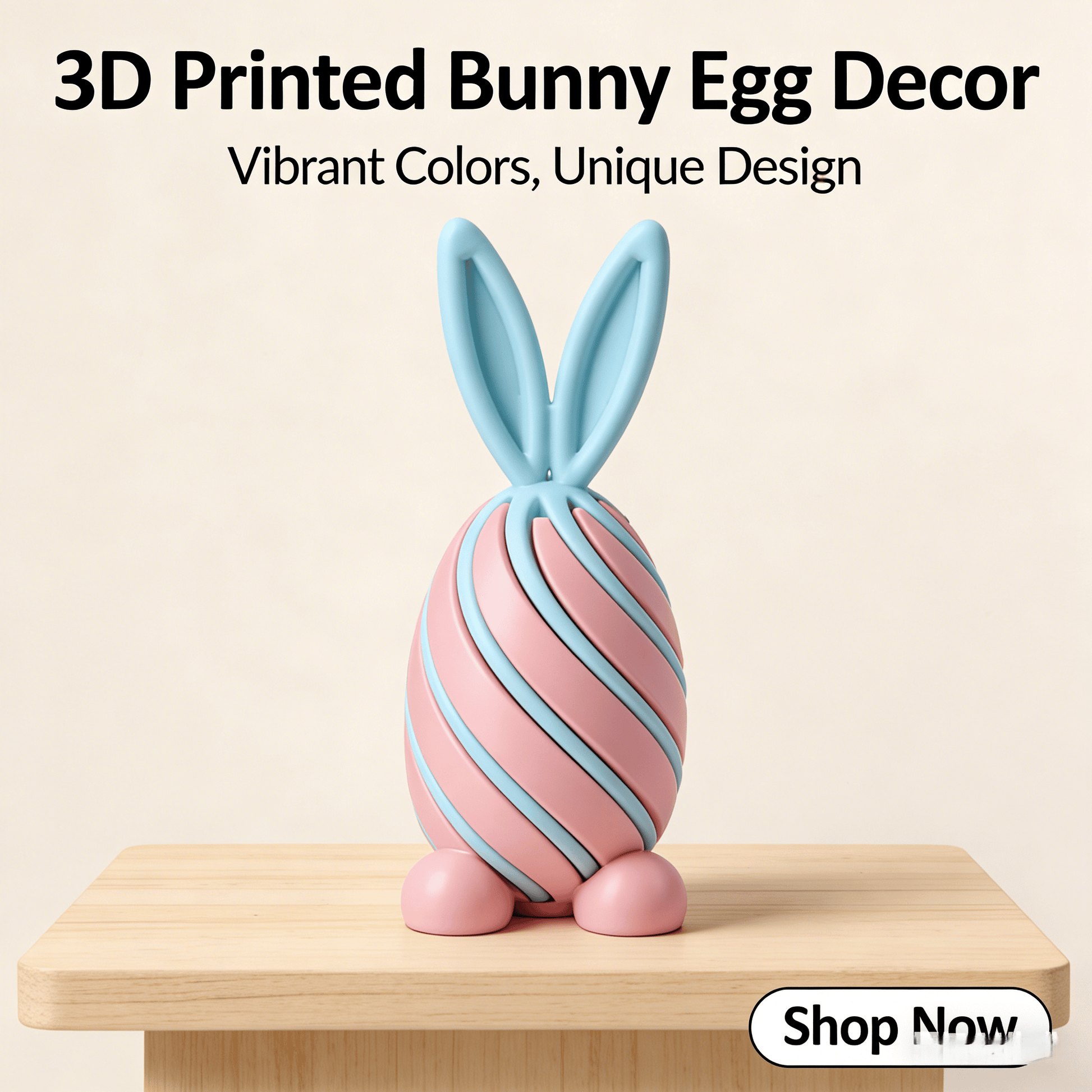 🐰🎁2026 Easter Gifts 50% Off-- 3D Printed Easter Bunny Egg Fun Rotating Toy