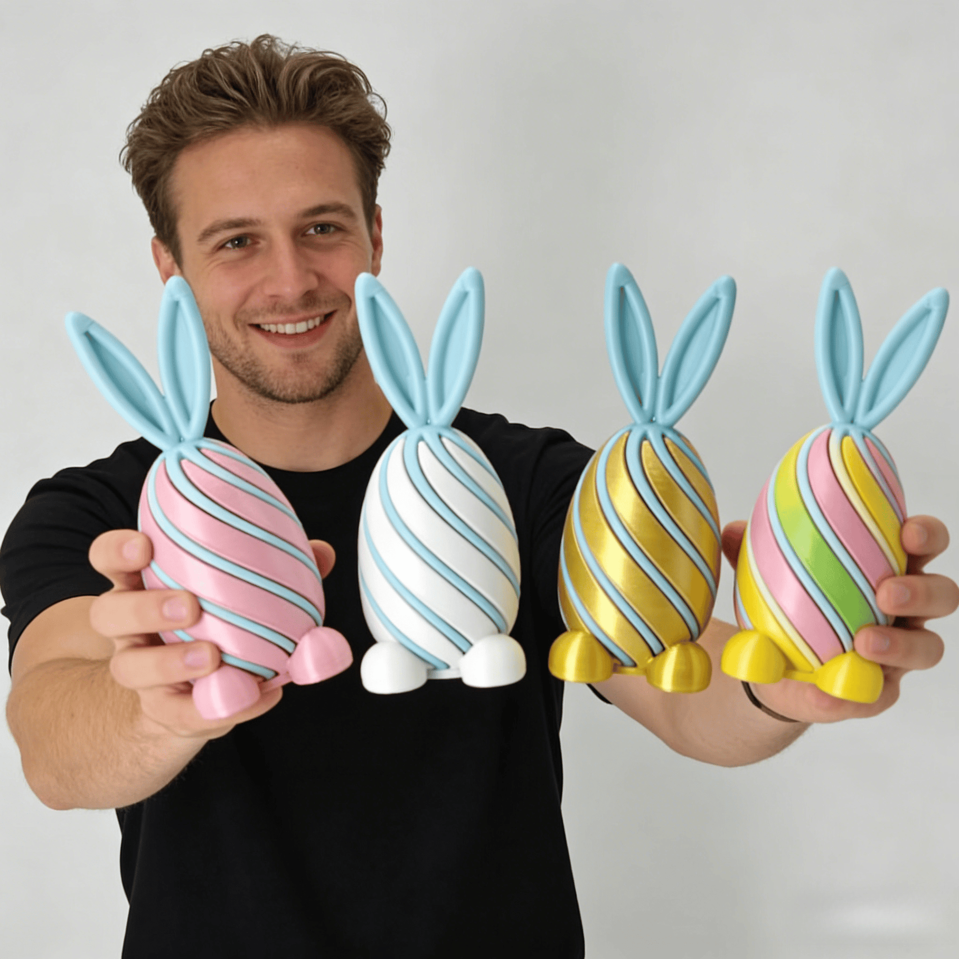 🐰🎁2026 Easter Gifts 50% Off-- 3D Printed Easter Bunny Egg Fun Rotating Toy