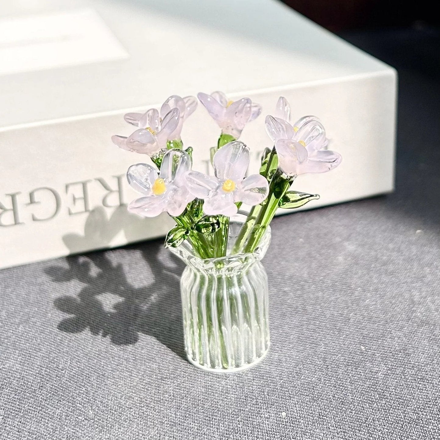 🌸2026 Mother's Day Gifts 50% Off--🎁Mini Glass Flower Ornament Crafts Artificial Flower Floral Figurine