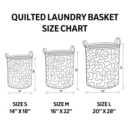 Sleeping Books Quilted Laundry Basket