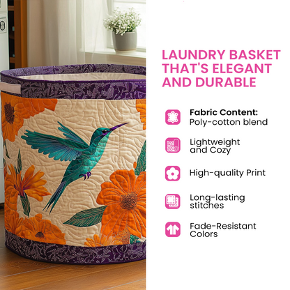 Sleeping Books Quilted Laundry Basket