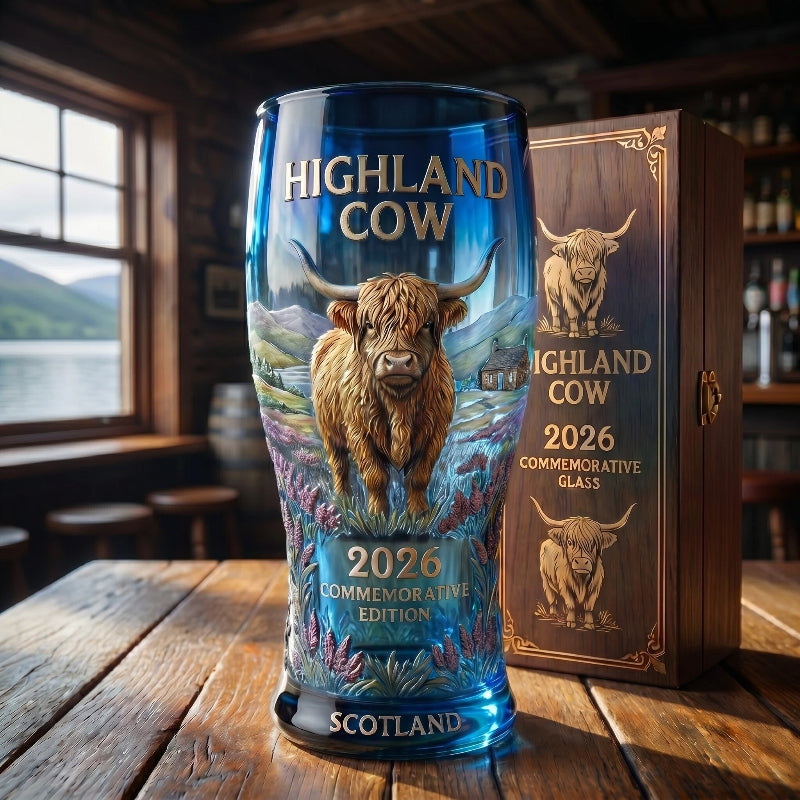 🏔️2026 Highland Cow Commemorative Glass