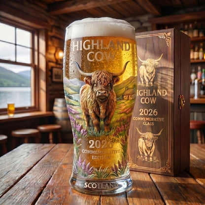 🏔️2026 Highland Cow Commemorative Glass