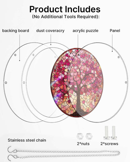 Acrylic Jigsaw Puzzle Suncatcher -Branches of Love