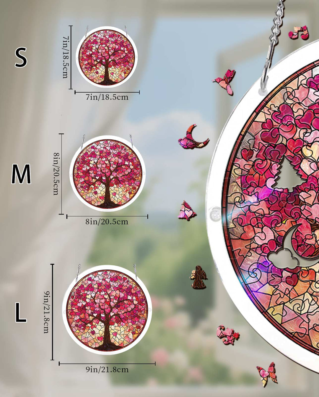 Acrylic Jigsaw Puzzle Suncatcher -Branches of Love