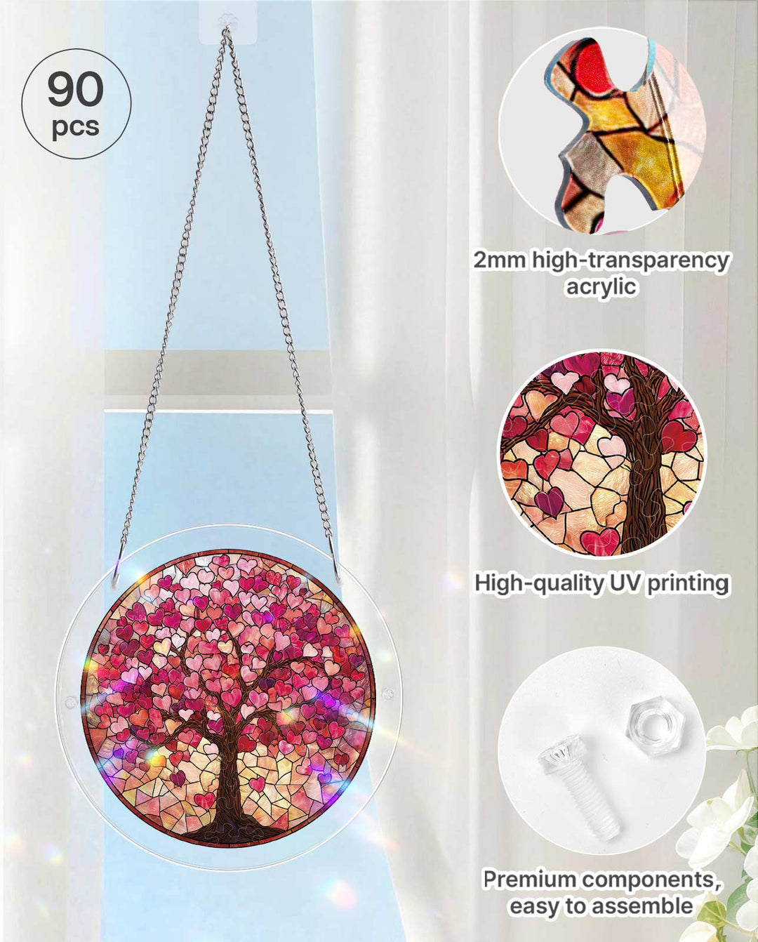 Acrylic Jigsaw Puzzle Suncatcher -Branches of Love
