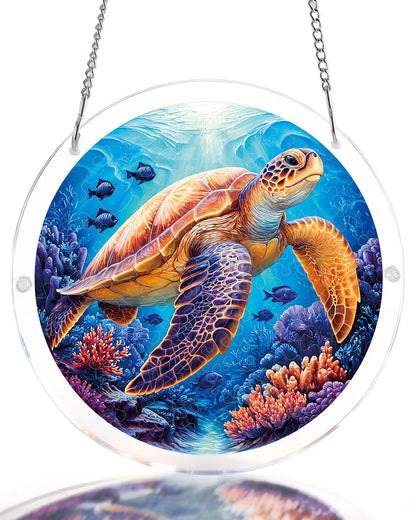 Acrylic Jigsaw Puzzle Suncatcher -Starsea Turtle