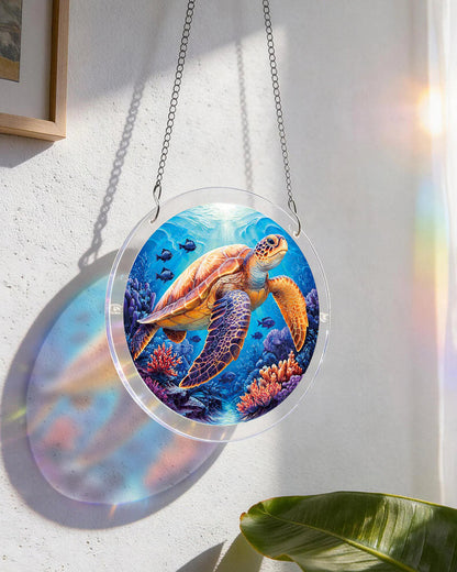 Acrylic Jigsaw Puzzle Suncatcher -Starsea Turtle