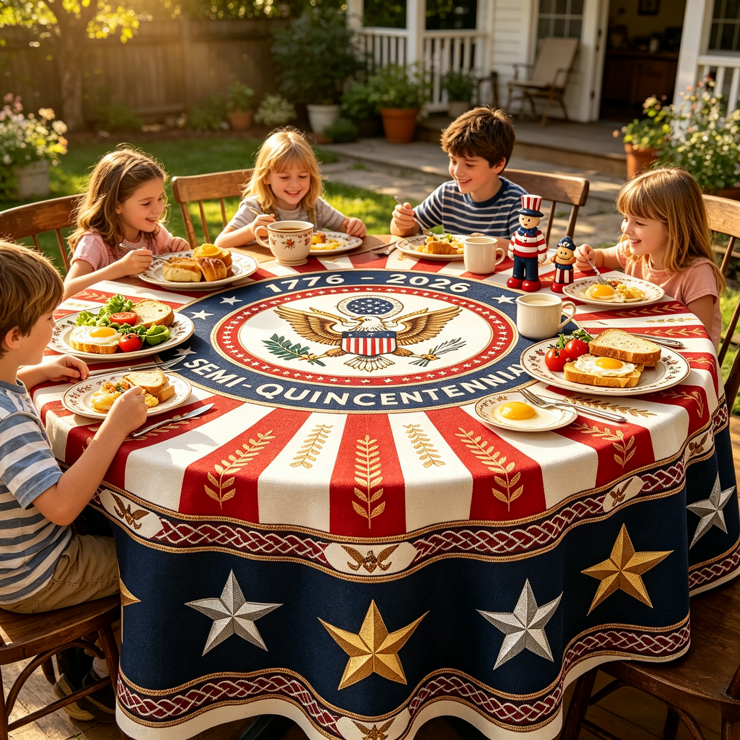 🎉 America’s 250th Semi-Quincentennial Commemorative Tablecloth