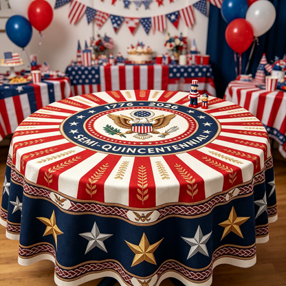 🎉 America’s 250th Semi-Quincentennial Commemorative Tablecloth