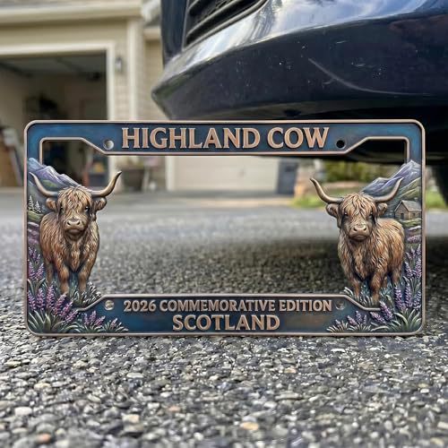 🐂🐂Last Day 49% OFF -  Highland Cow License Plate Frame