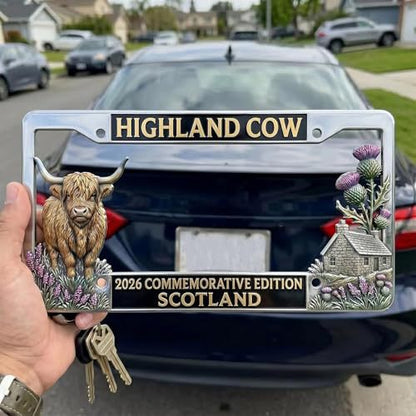 🐂🐂Last Day 49% OFF -  Highland Cow License Plate Frame