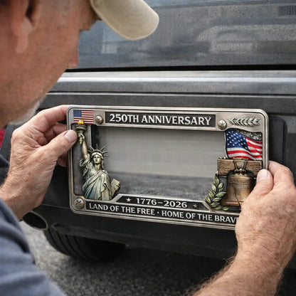 🦅🦅July 4th Gift Hot Sale--250th Anniversary Commemorative License Plate Frame