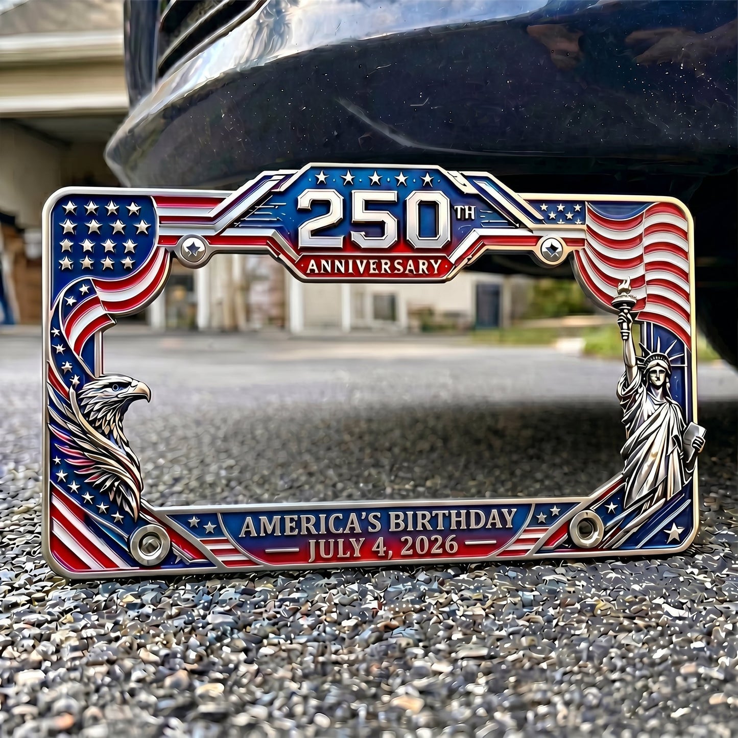 🦅🦅July 4th Gift Hot Sale--250th Anniversary Commemorative License Plate Frame