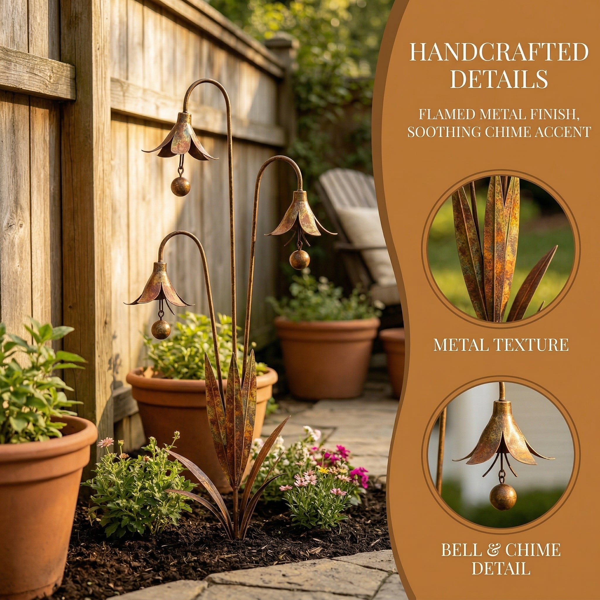 Triple Bluebells Garden Stake