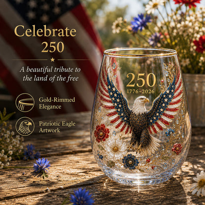 🦅🦅Limited Edition 2026 USA 250 Years of Freedom Eagle Glass