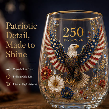 🦅🦅Limited Edition 2026 USA 250 Years of Freedom Eagle Glass
