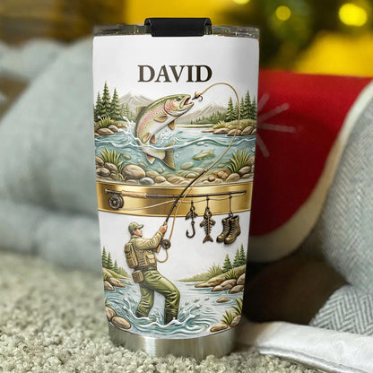 Personalized Fishing Tumbler – “A Peaceful Day on the River”