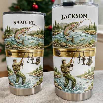 Personalized Fishing Tumbler – “A Peaceful Day on the River”