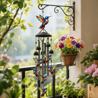 Handcrafted Retro Hummingbird Wind Chimes