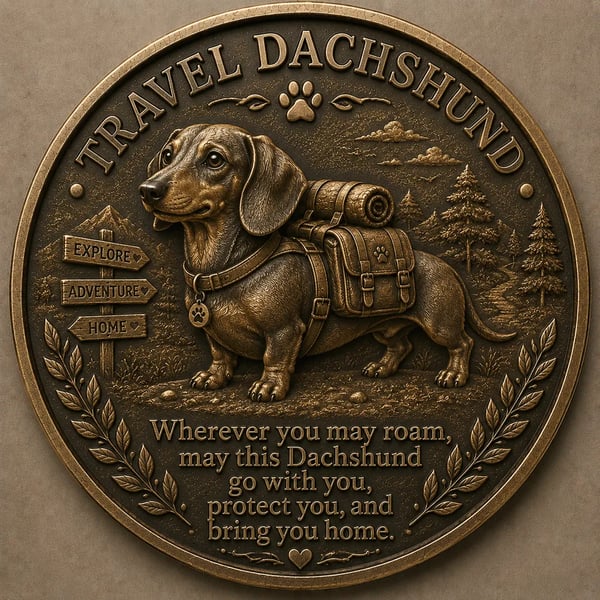 🏆Limited Time Sale 49% OFF🐾 Travel Dachshund Lucky Coin