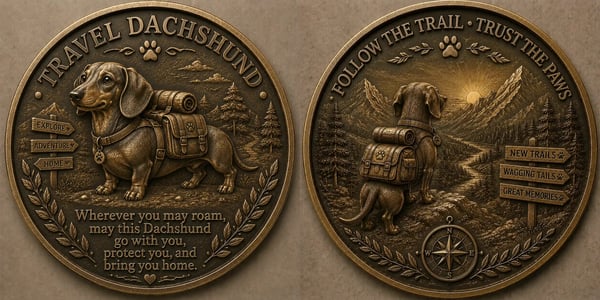 🏆Limited Time Sale 49% OFF🐾 Travel Dachshund Lucky Coin