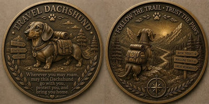 🏆Limited Time Sale 49% OFF🐾 Travel Dachshund Lucky Coin