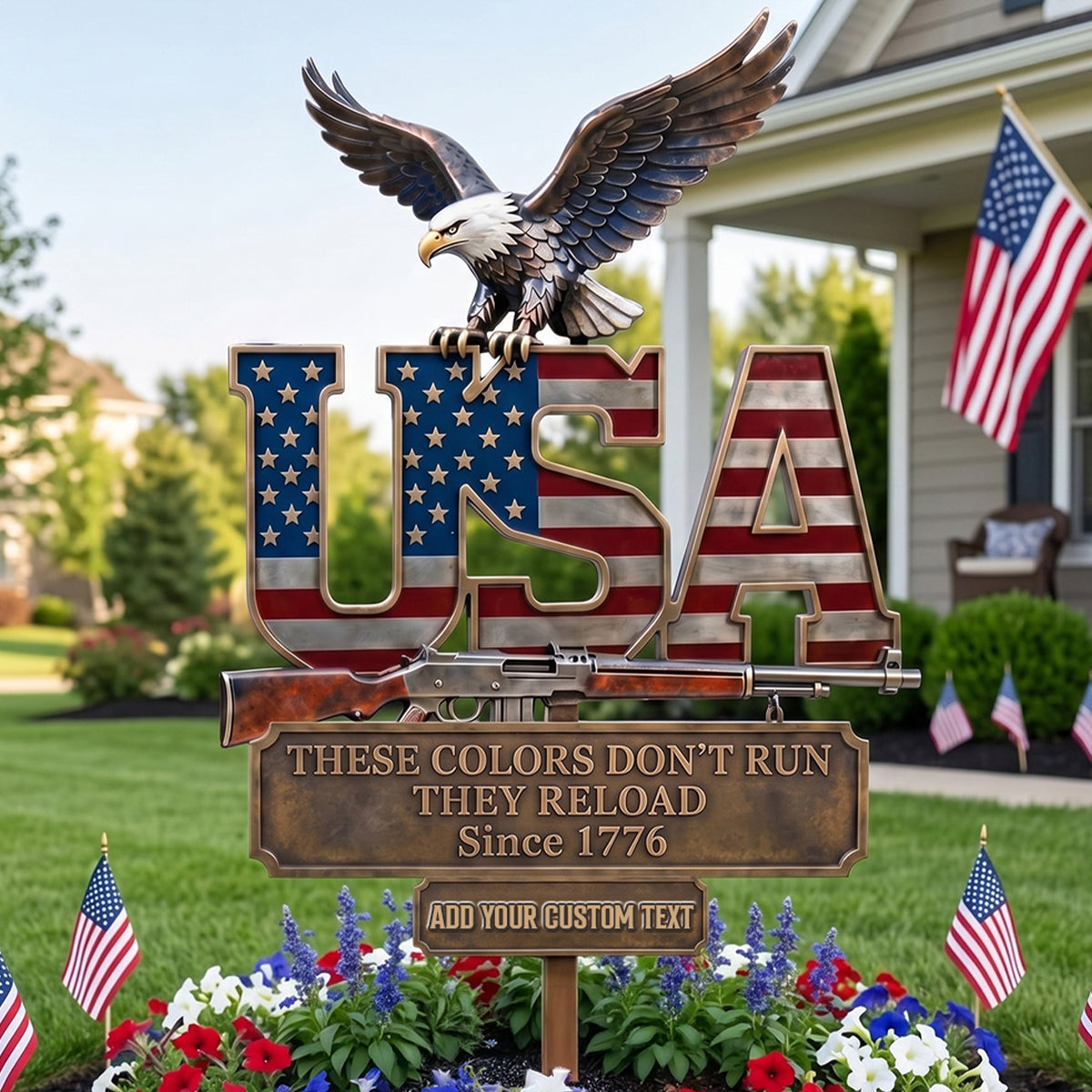 Personalized 250th Anniversary Eagle Metal Sign