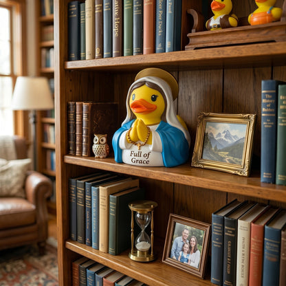 Jesus & Virgin Mary Duck Figurines