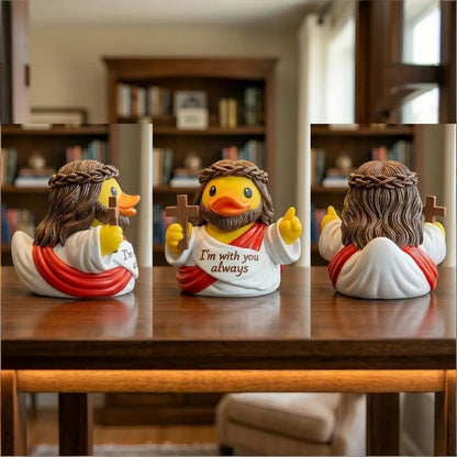 Jesus & Virgin Mary Duck Figurines