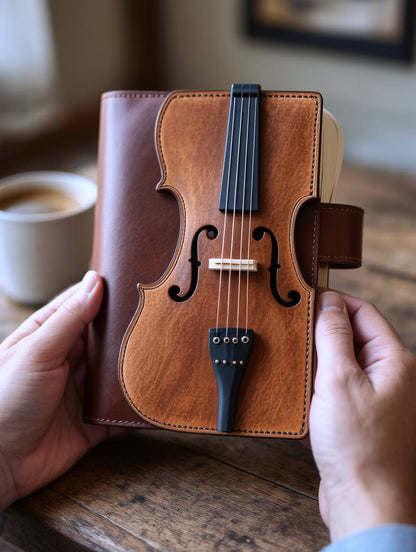 🔥HOT SALE - Vintage Violin Leather Notebook(✈Buy 2 Free Shipping)