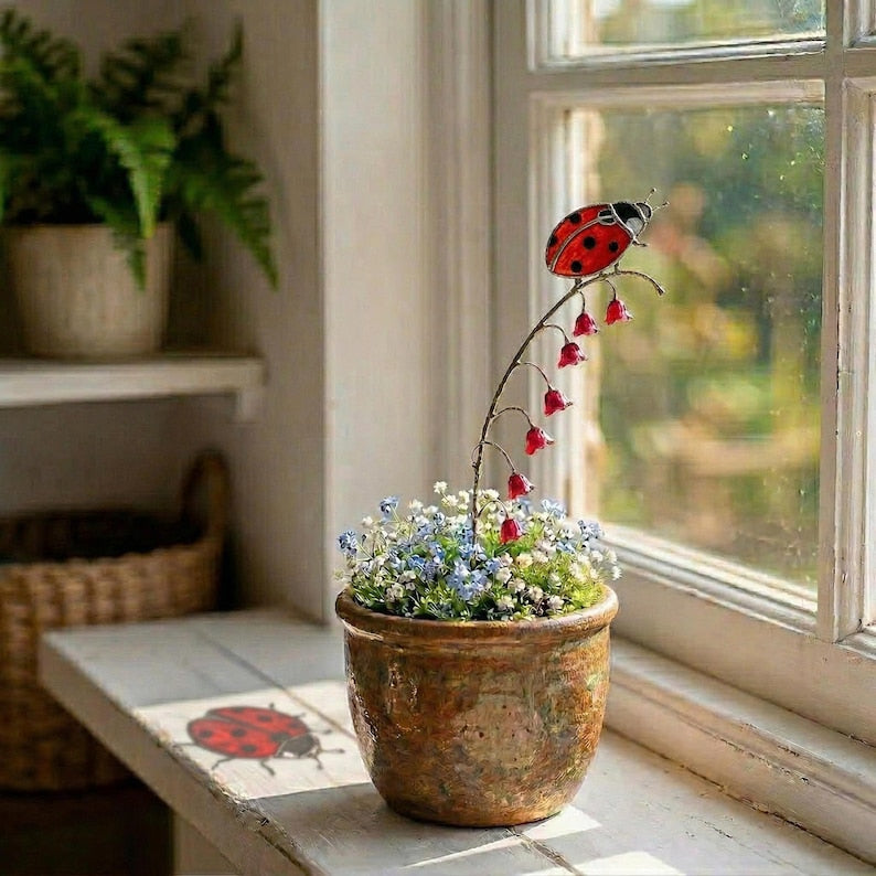 🌸 Garden Window Charm Stakes – Whimsical Nature Collection