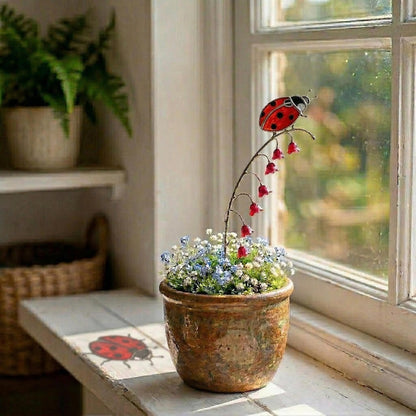 🌸 Garden Window Charm Stakes – Whimsical Nature Collection